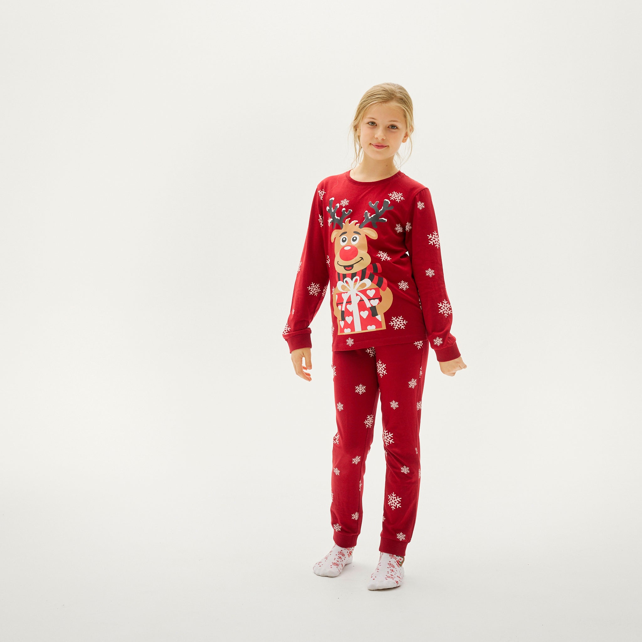 Pyjama Adorable De Rudolphe Rouge - Enfants